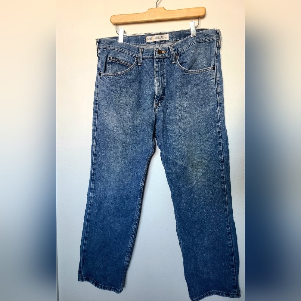 Lee Regular Fit Straight Leg Mom Jeans - Medium Wash